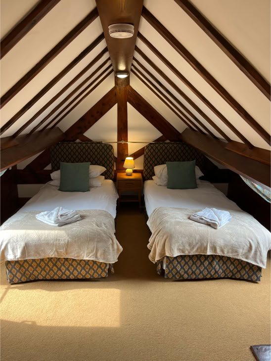 The Dairy - attic twin bedroom