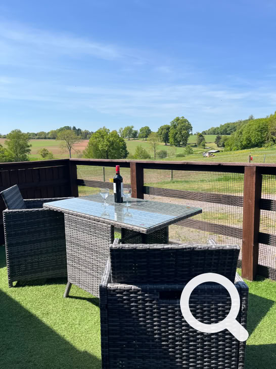 Pool View: patio view